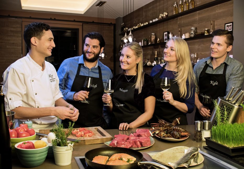 incentive 
équipe dans un cours de cuisine